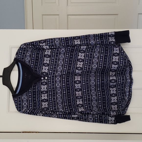 Nautica Navy Blue Women's PJs with Snowflake Pattern. Size S/CH. - Picture 2 of 6